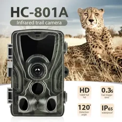 HC-801A Săn Bắn Động Vật Hoang Dã Camera Trinh Sát 16MP 64GB Camera Đường Mòn IP65 Ảnh Bẫy 0.3S Thời Gian Kích Hoạt 940nm hoang Dã Camera Nóng
