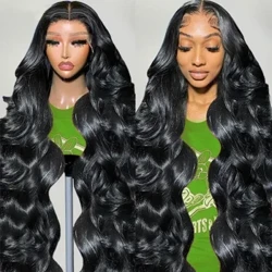 30 40 Modfedd 13x6 Corff Ton Lace Blaen Gwallt Dynol Brasil 250 Dwysedd 13x4 HD Tryloyw Don Corff Lace Wigiau Blaen Ar gyfer Merched