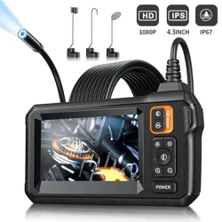 INSKAM Industrial Endoscope Camera 1080P 4,3 Inch IPS Single Lens Pipe Inspection Car με 8mm IP67 Αδιάβροχη 8 LED