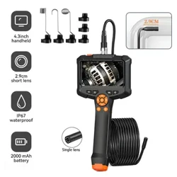 4.3 Zoll IPS Écran Handhold Industriell Endoskop Kamera Waasserdicht HD1080P Lens Inspektioun Kamera Borescope Fir Auto Pipe IP67