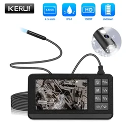 Kerui Dual Lens Industrial Endoscope Inspection Camera avec écran IP67 Snake imperméable 1080p BORIEAL DIXICA DIMIQUE BORESSOPE