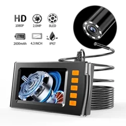 Camera Endosgop Llaw 4.3" Camera Arolygu Diwydiannol Sengl a Deuol IPS Camera neidr dal dŵr IP67 gydag 8 LED ar gyfer car