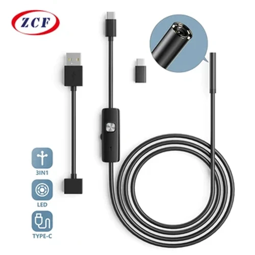 5,5 мм 7 мм Андроид ендоскоп мини камера 3IN1 Micro USB тип-c Борескоп Водоотпорен LED преглед на автомобил за Sumsang HUIWEI PC AN98