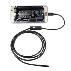 Cámara endoscópica de 7mm, boroscopio de inspección Micro USB impermeable IP67 Flexible para Android, PC, Notebook, 6LED ajustables