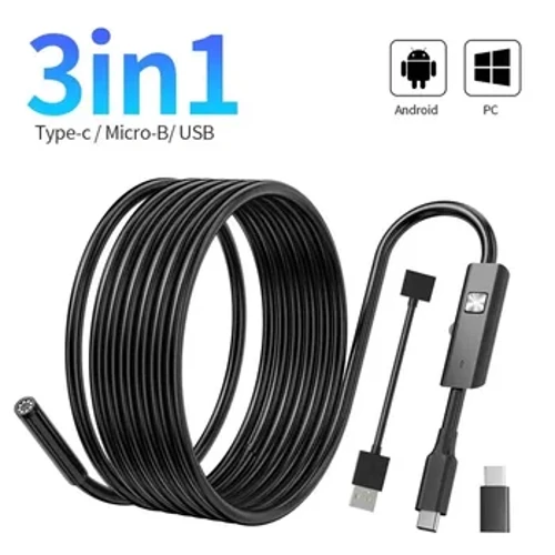 Το νεότερο Android Endoscope 7mm Borescope Inspection Camera Snake Αδιάβροχη με 6 φώτα LED Συμβατή με τηλέφωνο Android