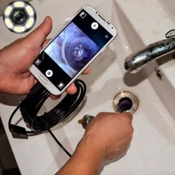 7.0/5.5 MM IP67 Tahan Air Endoskop Kamera 6 LED Adjustable USB Android Fleksibel Inspeksi Borescope Kamera untuk Ponsel PC