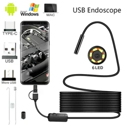 HD Wireless Endoscope 1080P Enkel & Dual Lens WiFi Borescope Inspektionskamera Vattentät Snake Pipe Camera för Android IOS
