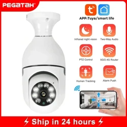 1080P PTZ Đèn Toàn Cảnh Camera Wifi Bóng Đèn Camera Giám Sát Tầm Nhìn Ban Đêm Con Người Theo Dõi Trẻ Em Quay Video Camera