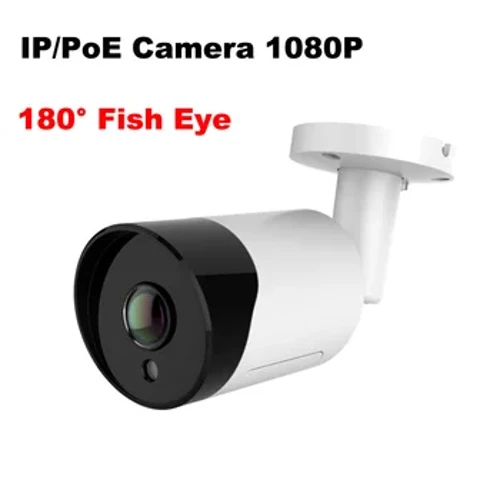 Eye Eye 180° PoE IP Ceamara Lasmuigh 1080P Ceamara Slándála Lánléargais 180 céim 2.0MP 48V IP Cam 3MP