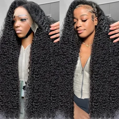 Wig flaen Lace Ton Ddofn 40 modfedd rhydd 13x4 360 ton ddŵr lawn heb lud wedi'i phluo 13X6 Lace Front Wig Ar gyfer Merched 250 Dwysedd