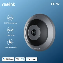Reolink 2K+ innendørs Fisheye panoramakamera 6MP 2,4/5GHz WiFi 360° Panorama sikkerhetskamera Tak-/vegg-/skrivebordsmontert IP-kameraer