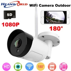 Heanworld 2.0MP Obiettivo panoramico Fish Eye Telecamera IP WiFi 180 gradi 1080P Telecamera CCTV esterna Telecamera per visione notturna Impermeabile