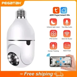 MỚI 1080P PTZ Đèn Toàn Cảnh Camera Wifi Bóng Đèn Camera Giám Sát Tầm Nhìn Ban Đêm Con Người Theo Dõi Trẻ Em Quay Video Camera