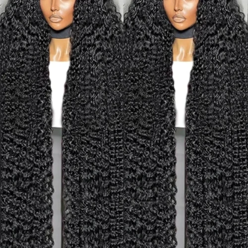 High Density 300% 40 42 46 Inch Deep Wave Curly Lace frontal paryk Transparent 13x4 13x6 HD blonder frontal menneskehår parykker til kvinder