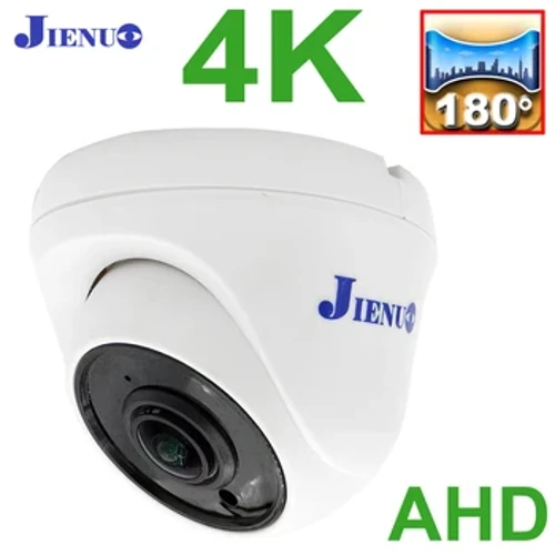 AHD kamera panoramikoa 1.7mm 180 graduko angelu zabaleko lentea Segurtasun-zaintza 720P 1080P 5MP 4K infragorria NightVision Dome Etxeko kamera