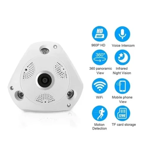360 Degree WiFi Camera IP Fish Eye Panoramic 1080P WIFI CCTV 3D VR Video Audio Remote Home Monitoring CCTV Security Camera