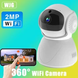 360 ° PTZ wifi-kaamera koos AI panoraamkaameraga HD-öise nägemise wifi-kaamera sisesein kodu ja magamistoa jälgimiseks