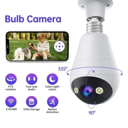 JOOAN 3MP Panoramic PTZ Bec de rotație Cameră de securitate fără fir, vedere pe timp de noapte colorată și apel vocal în două sensuri