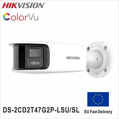 Hikvision DS-2CD2T47G2P-LSU/SL 4 MP Panoramik ColorVu Ruxsat etilgan Bullet tarmoq kamerasi oʻrnatilgan mikrofon