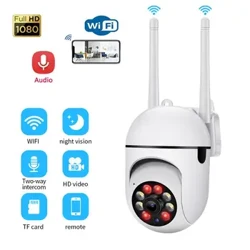 Wifi Övervakningskamera 720P Trådlös IP Minikameror Säkerhetsskydd Led Infraröd Night Vision Fullfärgsvideokamera