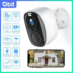 DBIT Wifi Övervakningskamera 3MP Säkerhetsskydd Utomhus IP-kamera Smart Home Night Vision Videoinspelare Batteridriven