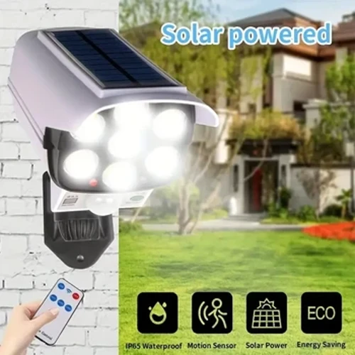 77 LED Light Pekeng Camera Security Motion Sensor Solar Dummy Camera Home Surveillance Camera Banayad IP65 Lamp para sa Home Garden