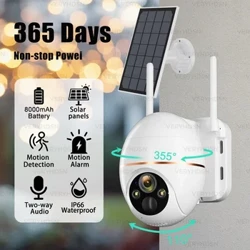 5MP WIFI Solar Camera CCTV PTZ Surveillance Cameras 5X Zoom PIR Human Tracking Two Way Audio HD Night Vision Outdoor Waterproof