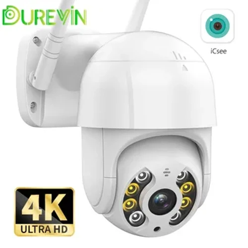 Panlabas na 8MP 4K HD WiFi PTZ Camera 4MP Wireless IP Camera H.265 AI Human Detect Security CCTV Camera P2P Surveillance iCSee