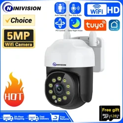 Cuộc sống thông minh 5MP WiFi Camera IP bảo mật âm thanh hai chiều Ứng dụng Tuya HD Nhà thông minh PTZ Nhà ngoài trời Không dây Giám sát IP66 Camera quan sát