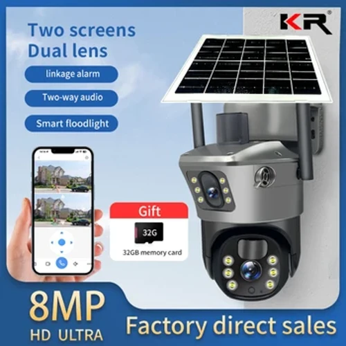 v380 Pro 10X i hoʻonui ʻia ke kīwī kīwī kaapuni paʻa ʻia WIFI kamera, 5MP kīwī kīwī paʻa ʻia o ka lā ma waho 360 pan