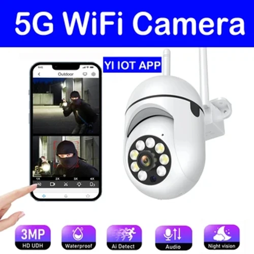 Telecamera IP Wifi 5G 1620P Smart Home Cam di sicurezza esterna AI Rilevamento umano Rilevamento automatico Telecamera per baby monitor wireless per visione notturna