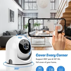 1080P traadita IP-kaamera Wifi 360 CCTV kaamera Mini lemmiklooma videovalve kaamera WiFi-ga beebimonitoriga 2MP nutikas kodu