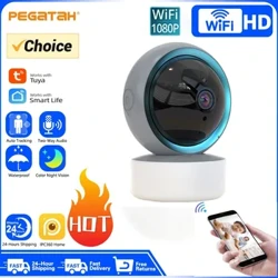 Tuya 1080P Wifi IP Camera Baby Monitor 360° PTZ Rilevamento movimento Audio bidirezionale Visione notturna Supporta il protocollo privato TCP/IP/ONVIF
