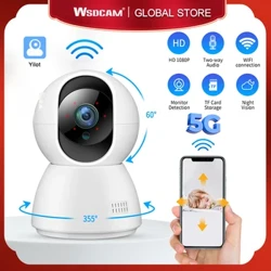 WSDCAM 2.4G & 5G WiFi Camera HD 1080p Baby Monitor Surveillance Cameras Yilot App To-vejs Audio Night Vision Smart Home CCTV