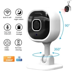 Cameră de securitate interioară 1080P pentru monitor pentru bebeluși Cameră pentru câini Detectarea mișcării Sirenă audio cu 2 căi Viziune nocturnă Conexiune tip C