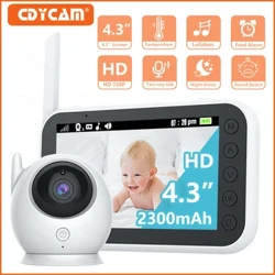 4.3 ʻīniha Baby Monitor me 2300mAh Long Battery Life Video Wireless Camera and Audio Intercom Auto Night Vision Nā keiki kahu hānai.