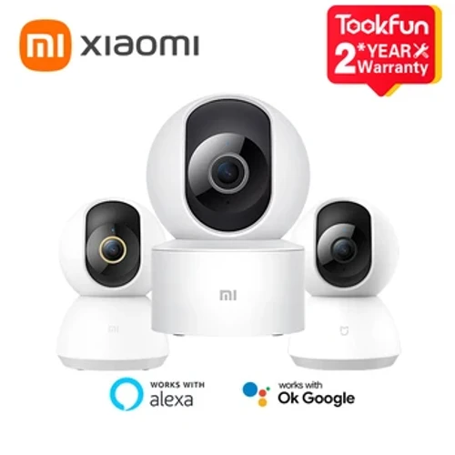Bertsio Globala Xiaomi Mi Etxeko Segurtasun Kamera C300 / C200 / AW200 / 2K HD WiFi Gaueko Ikusmena IP Detektatzeko Alarma Webkamera Bideoa Haurtxoko Monitorea