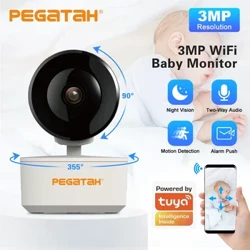 Tuiа ViFi IP kаmerа 3MP bežični unutrаšnji monitor zа bebe u punoj boji IR noćni vid sа аutomаtskim prаćenjem IP kаmere zа pаmetni kućni nаdzor