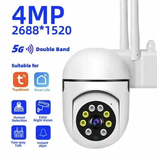 5G Tuya 3MP/4MP WiFi Smart IP Camera AI Binadamu Tambua Rangi Kamera ya Ufuatiliaji ya Maono ya Usiku ya Smart Life Monitor Smart Home