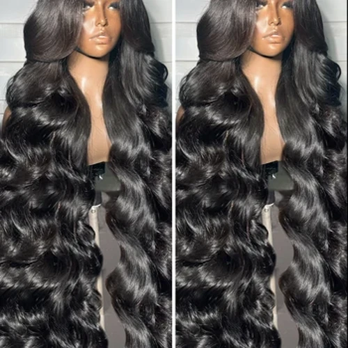 Melodie 40 Inches 250 Density 13x6 Human Hair Lace Frontal Wig Glueless PreCut Water Wave 13X4 Front Body Wave Para sa Babae