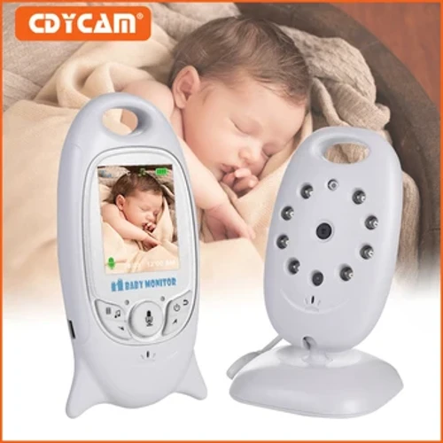 Moniteur vidéo sans fil pour bébé, caméra de sécurité couleur 2.0 pouces, conversation bidirectionnelle, Vision nocturne IR, surveillance de la température avec 8 berceuses