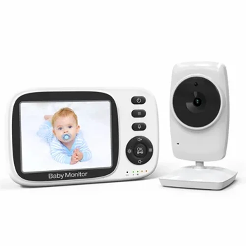 Babyphone vidéo sans fil 2.4G, avec écran LCD de 3.2 pouces, Audio bidirectionnel, Vision nocturne, caméra de sécurité pour bébé