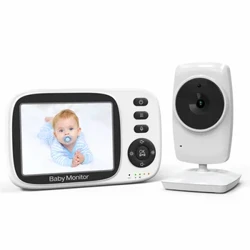 Video Baby Monitor 2.4G Trådløs med 3,2 inches LCD Two Way Audio Talk Night Vision Surveillance Security Camera Babyphone