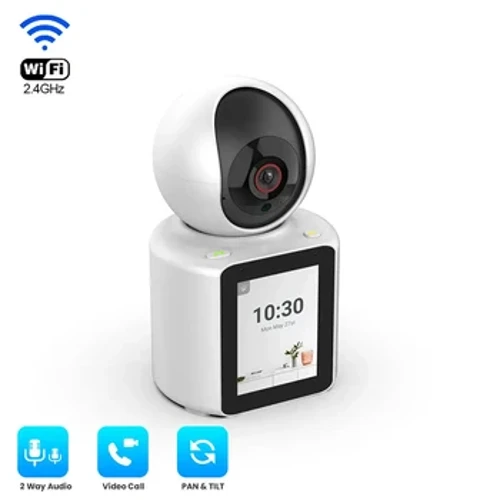 Wifi Video Uruff Kamera Babymonitor Heem Sécherheet IP Cam Zwee-Wee Voice Call 360 Grad Rotatioun Monitor eeler Leit a Puppelchen