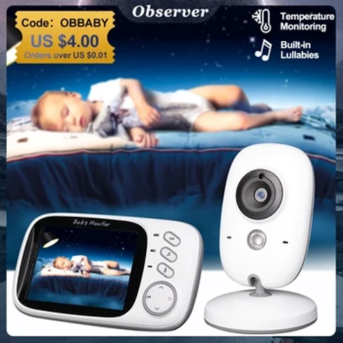 VB603 moniteur vidéo bébé 2.4G mère enfants caméras de Surveillance Audio bidirectionnelles à Vision nocturne avec affichage de la température articles pour bébé