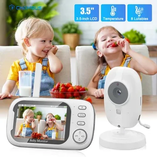 Monitor pentru bebeluși HD 1080P cu cameră LCD de 3,5 inci Babysitter Detectează plâns Audio bidirecțional cu monitor de temperatură Cameră pentru bebeluși