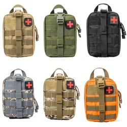 Portable Tactical First Aid Kit Medical Bag Fir Wanderen Rees Heem Noutbehandlung Fall Survival Tools Militär EDC Pouch