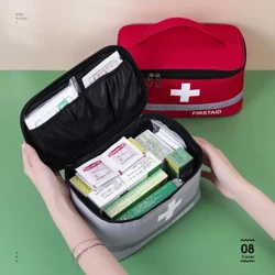 Kit Pertolongan Pertama Tas Penyimpanan Obat Portable Outdoor Rescue Bag Rumah Tangga Anak Kapasitas Besar Kit Medis Penyimpanan Organizer