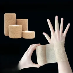 1 pz Bendaggio elastico autoadesivo Kit di pronto soccorso Nastro in tessuto non tessuto Equipaggiamento protettivo Ginocchio Supporto per gomito Cuscinetto per lesioni