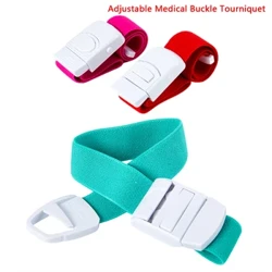 Torniquete médico ajustable con hebilla sin látex para emergencias al aire libre, botiquín de primeros auxilios para supervivencia, correa elástica, 1 ud.